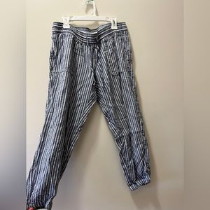 Blue and White striped beach pants